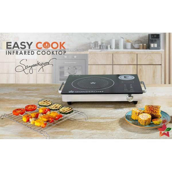 Wonderchef  Electric Cooktops  Infrared Based Electric Cooktops  Easy Cook Infrared SS Frame 2200W