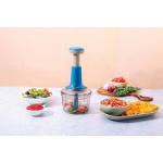 Wonderchef Glory Push Chopper Blue 3 Blade | 800ml