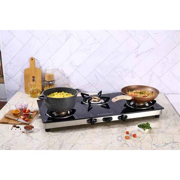 Wonderchef Cooktops Galaxy Glass Cooktop 3 Burner