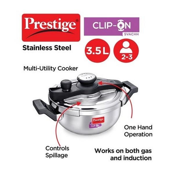 PRESTIGE STAINLESS STEEL PRESSURE KADAI -3.5 Litre