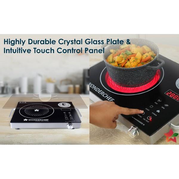 Wonderchef  Electric Cooktops  Infrared Based Electric Cooktops  Easy Cook Infrared SS Frame 2200W