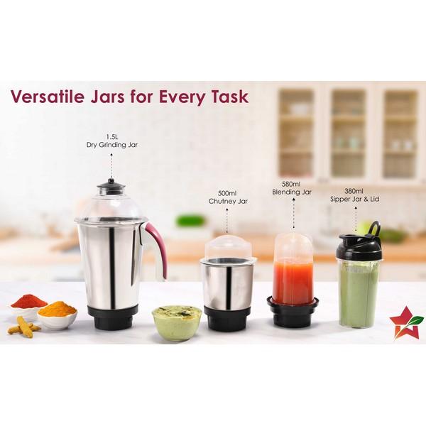 Wonderchef Acura Plus Mixer Grinder 750W | 4 Jar