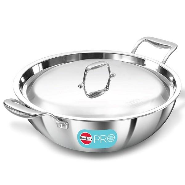 Hawkins Pro Tri-Ply Stainless Steel Deep Fry Pan 2.5L