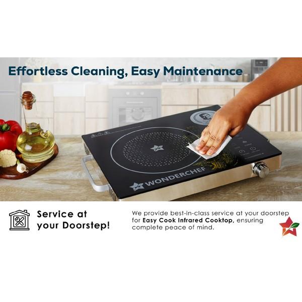 Wonderchef  Electric Cooktops  Infrared Based Electric Cooktops  Easy Cook Infrared SS Frame 2200W