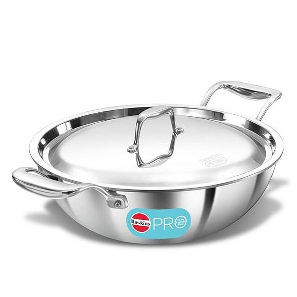Hawkins Pro Tri-Ply Stainless Steel Deep Fry Pan 5L