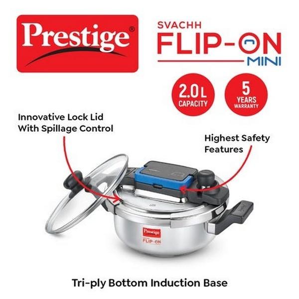 PRESTIGE STAINLESS STEEL PRESSURE COOKER 2.0 Litre