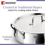 BERGNER BGIN-6259 BIRYANI POT WITH LID 28cm