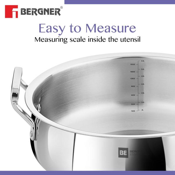 BERGNER BGIN-6259 BIRYANI POT WITH LID 28cm
