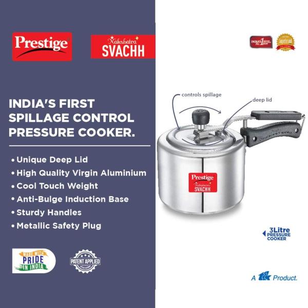 PRESTIGE   ALUMINIUM  PRESSURE COOKER 3.0 Litre