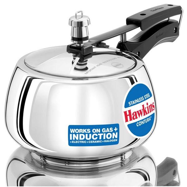 Hawkins Stainless Steel Pressure Cooker 3lit wide