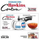 Hawkins Stainless Steel Pressure Cooker 3lit wide
