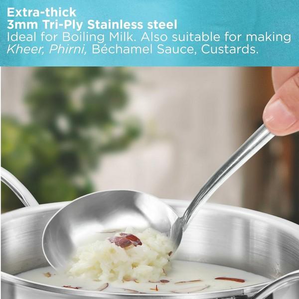 Hawkins Pro Tri-Ply Stainless Steel Milk Pan 3L