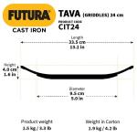 Futura Cast Iron Frying Pan 24CM