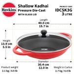 Hawkins Die-Cast Shallow Kadhai 3L