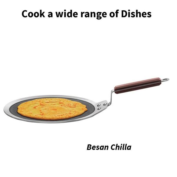 Hawkins Tri-Ply Stainless Steel Non-Stick Dosa Tawa 28cm