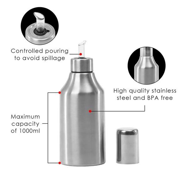 Wonderchef Stainless Steel Oil Pourer 1L