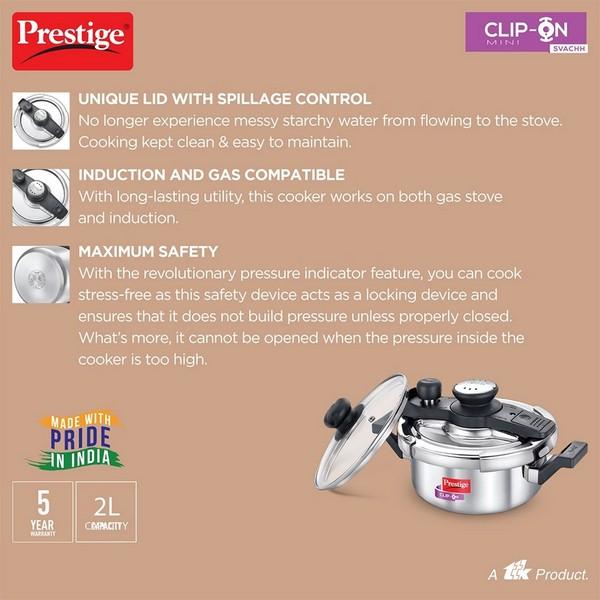 PRESTIGE STAINLESS STEEL PRESSURE HANDI 3.0 Litre