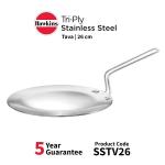 Hawkins Tri-Ply Stainless Steel Tawa 22cm