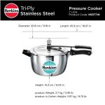 Hawkins Tri-ply stainless steel cooker 4.5lit