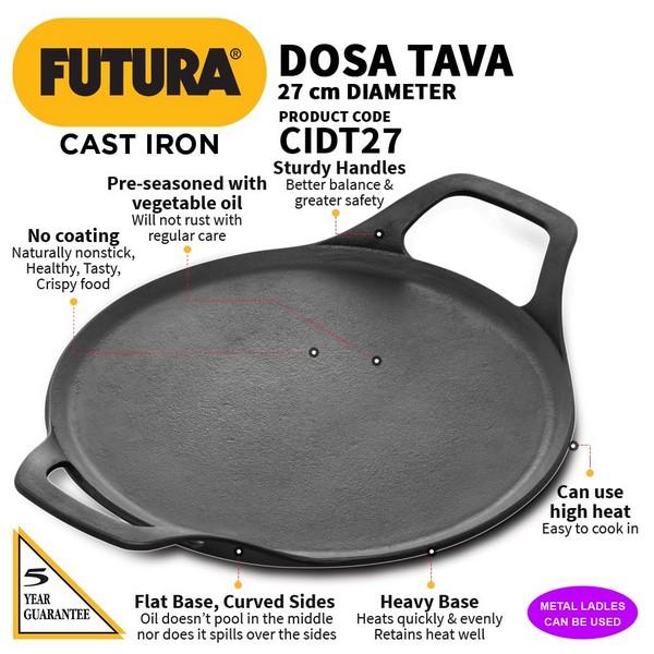 Futura Cast Iron Dosa Tawa 27CM
