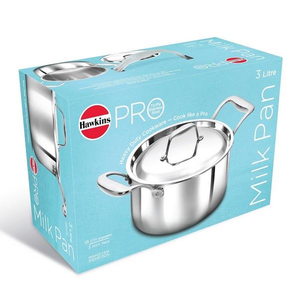 Hawkins Pro Tri-Ply Stainless Steel Milk Pan 3L