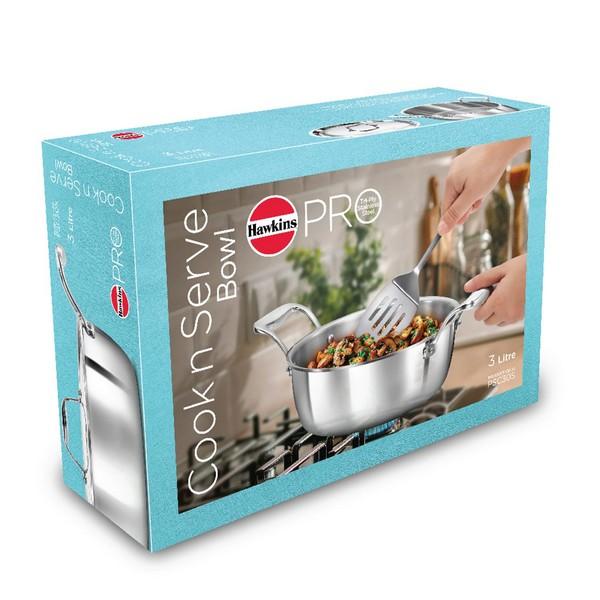 Hawkins Pro Tri-Ply Stainless Steel Handi 3L