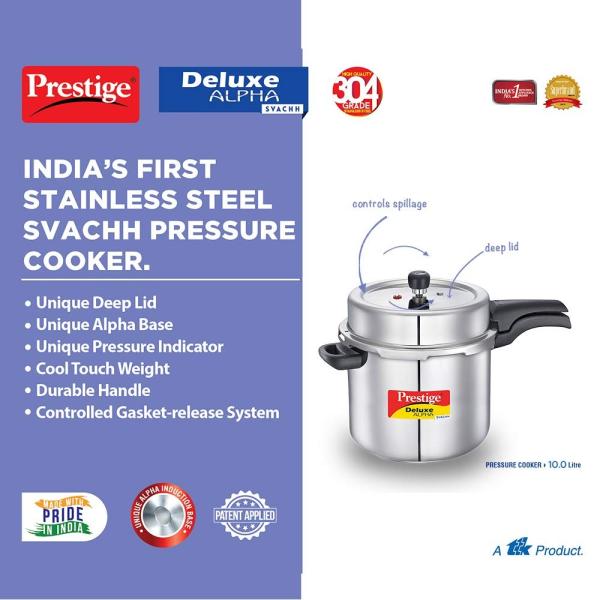 PRESTIGE Pressure Cooker Tall 10 Litre