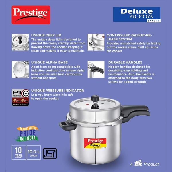 PRESTIGE Pressure Cooker Tall 10 Litre