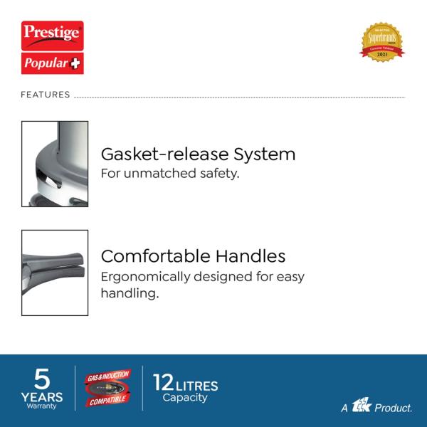 PRESTIGE  PRESSURE COOKERS  ALUMINIUM 10 Litre (Tall)