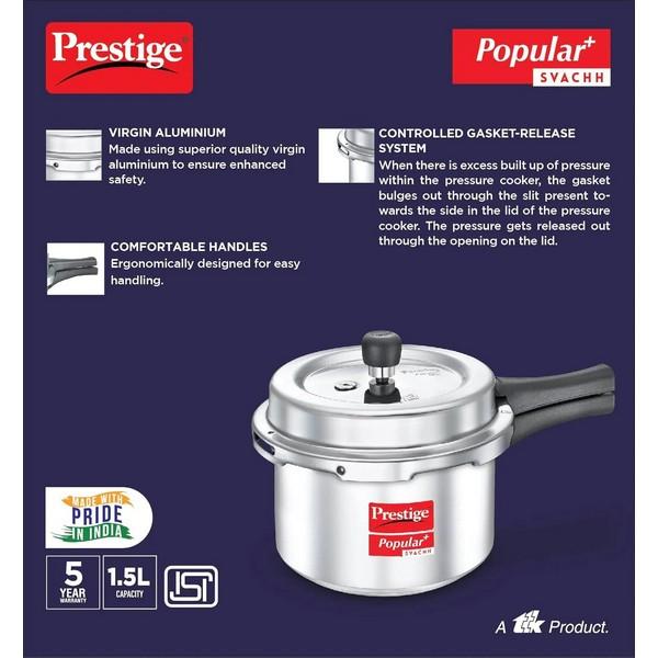 PRESTIGE  PRESSURE COOKER   ALUMINIUM 1.5 Litre