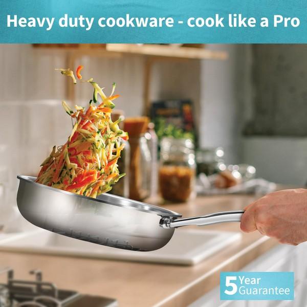 Hawkins Pro Tri-Ply Stainless Steel Frying Pan 18cm