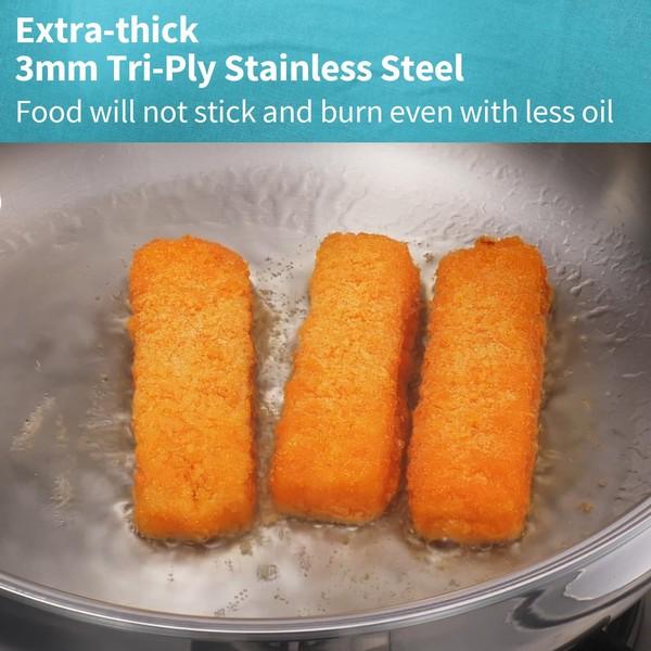 Hawkins Pro Tri-Ply Stainless Steel Frying Pan 18cm