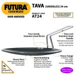 Futura Hard Anodised Roti Tawa 24CM