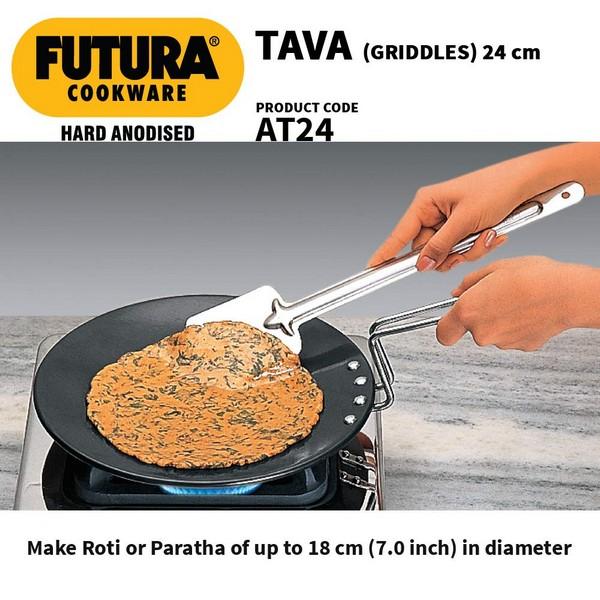 Futura Hard Anodised Roti Tawa 24CM