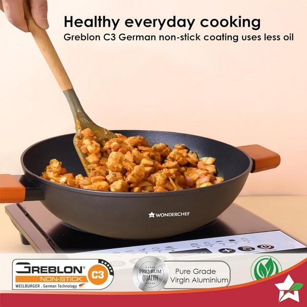 Wonderchef Caesar Forged Pans Kadhai with Lid