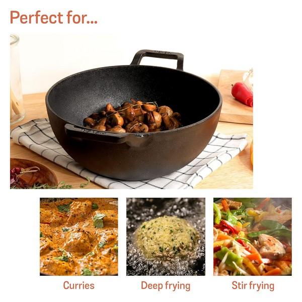 Meyer Cast Iron Kadai 48449 20CM