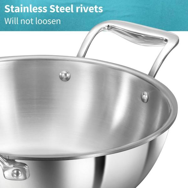 Hawkins Pro Tri-Ply Stainless Steel Deep Fry Pan 5L