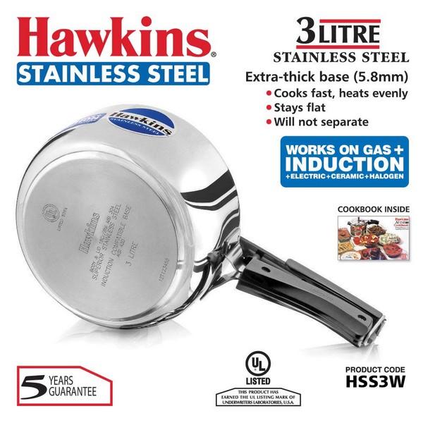 Hawkins Stainless Steel Pressure Cooker 1.5lit