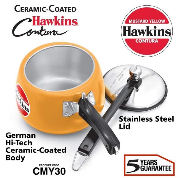 Hawkins Ceramic Coated Contura 5lit yellow