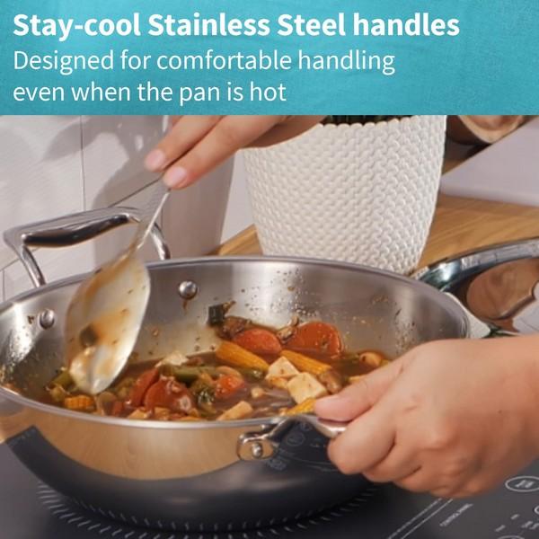 Hawkins Pro Tri-Ply Stainless Steel Deep Fry Pan 5L