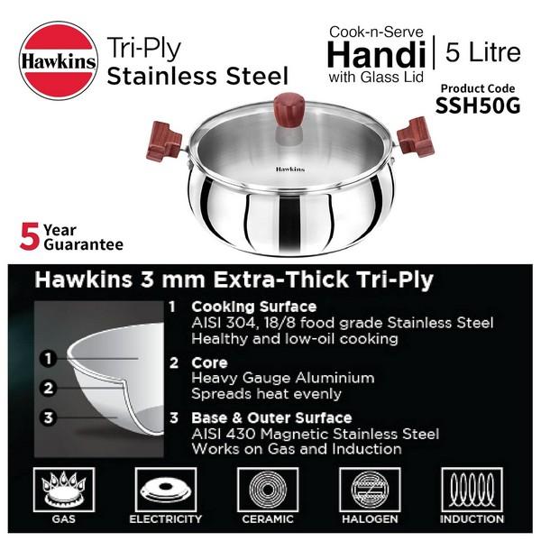 Hawkins Tri-Ply Handi 2L
