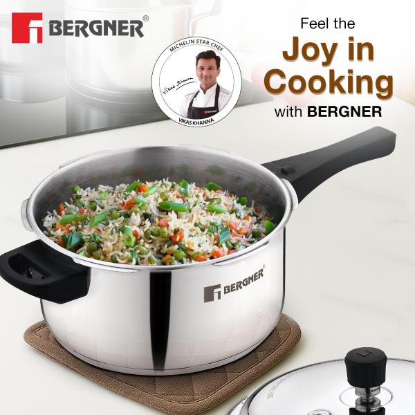 BERGNER BGIN-7860 Tri-ply Pressure Cooker 1L