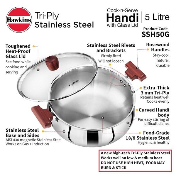 Hawkins Tri-Ply Handi 2L