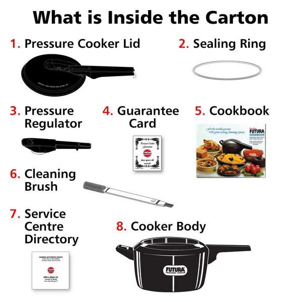 Futura Hard Anodised Pressure Cooker 3lit