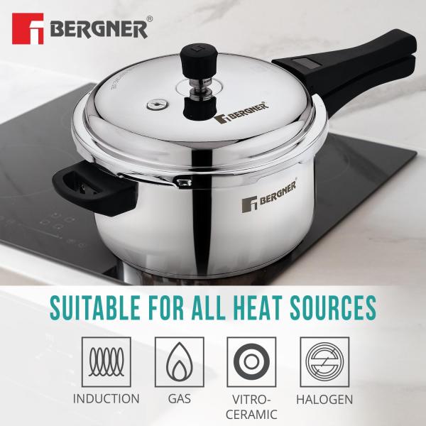 BERGNER BGIN-7863 Tri-ply Pressure Cooker 3L