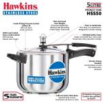 Hawkins Stainless Steel Pressure Cooker 5lit