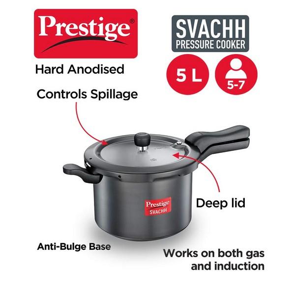 PRESTIGE  PRESSURE COOKERS  HARD ANODISED 5.0 Litre