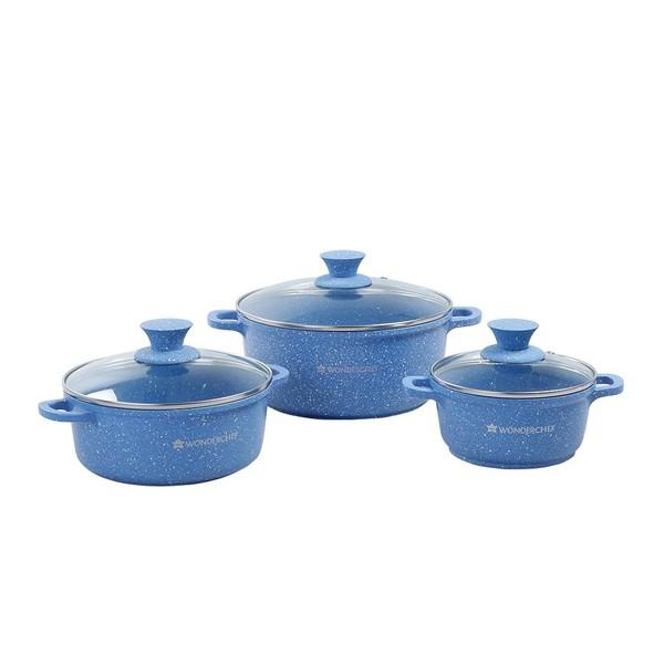 Wonderchef Casserole 6pc Set  (Blue)