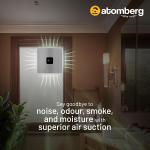 ATOMBERG STUDIO+ 150 MM EXHAUST FAN  Brushed B lack & Steel
