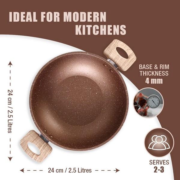 Wonderchef Kadhai with Lid (Copper)